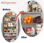 ClearSpace Plastic Pantry Organization and Storage Bins with Removable Dividers – Perfect Kitchen Organization or Kitchen Storage – Refrigerator Organizer Bins, Cabinet Organizers (2 Pack XL)