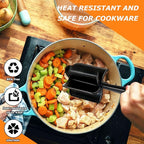 2 Pack Multifunctional Meat Masher ，Hamburger Chopper, Potato Masher,Ground Beef, Kitchen Tool (Black&Green)