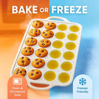 2-Pack Mini Muffin Pan 24 cups - Silicone Muffin Pans with Metal-Reinforced Handles – Nonstick, BPA-Free, Food-Grade Bakeware for Mini Cupcakes & Snacks – Dishwasher Safe, Cream
