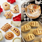 6PCS Mini Hand Pie Molds,Party Potluck Hand Pie Molds for Baking,Fits All Kinds of Festivals and Parties (6PCS-A)