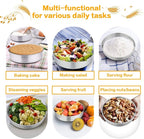 TeamFar 9½ Inch Cake Pan, 3 Pcs Round Tier Cake Pans Set Stainless Steel for Baking Steaming Serving, Perfect for Birthday Wedding Celebrations, Healthy & Sturdy, Mirror Finish & Dishwasher Safe