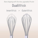 Whisk Wiper® - Wipe a Whisk Easily - Multipurpose Kitchen Tool, Made In USA - Includes 11" Stainless-Steel Whisk - Cool Baking Gadget, A Great Gift For Men and Women (Color: Aquamarine)