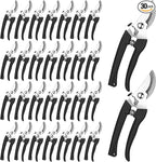 Chumia 30 Garden Flower Shears Pruning Scissors Heavy Duty Plant Scissors Trimming Garden Clippers Hand Tree Pruner for Yard Gardening Plants Hedge Flower Tree Cutting Secateurs (Black)