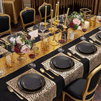 KIRE 200Pcs Black Plastic Plates - Black Plates Disposable for Party - Include 100 for Dinner and 100 for Dessert for Birthday/Wedding/New Year