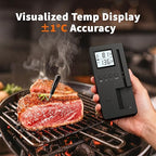 Smart Bluetooth Wireless Meat Thermometer, Standalone Display Base, Digital Meat Thermometer with App Control, 500FT Wireless Range for BBQ, Grill, Oven, Smoker, Air Fryer Needs