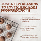 Dutch Processed Cocoa Powder (5 lb) Unsweetened, Extra Rich Cocoa Flavor, 22-24% Fat, Premium Culinary Grade, Non-GMO Sourced, Fair Trade Certified, Perfect Cocoa for Baking and Cooking