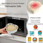 Heart Shaped Cake Pans, Nonstick Heart Cake Pan 6 Inch for Layer cakes, Stainless Steel Baking Pan Cake Tins for Birthday/Valentine's Day/Thanksgiving/Wedding/Anniversary/Christmas, Dishwasher Safe