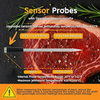 Wireless Meat Thermometer Digital, 600 Ft Long Range Bluetooth 5.3 with Smart App Control, High Accuracy Waterproof Ceramic Probe, Fast Charging & Magnetic for Oven Grill BBQ Smoker Rotisserie