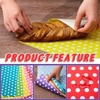 Fulmoon 300 Sheets Waxed Deli Paper Sheets for Food 12 x 12 Inch Polka Dot Dry Wax Paper Greaseproof Food Basket Liners Sandwich Wraps for Wrapping Bread Baking BBQ Picnic Party (Multicolor)