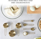 Martha Stewart Richburn 4 Pack Gold Stainless Steel Measuring Cup Set