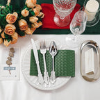 N9R 120PCS Silver Plastic Silverware, Heavy Duty Plastic Cutlery for Parties, Fancy Disposable Flatware Set Includes 40 Forks, 40 Spoons, and 40 Knives, Perfect for Weddings, Dinners, Picnics, Party