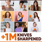EdgeForge™ Rolling Knife Sharpener Kit - Dual-Grit Diamond & Ceramic Wheels - 5-Angle Magnetic Guide from 12-22 Degrees - Premium Beech Wood - Knife Sharpening Kit for Kitchen, Chef & Pocket Knives