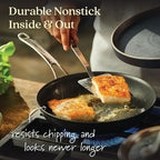 Anolon X Hybrid Nonstick Induction Saute Pan With Lid, 3.5 Quart - Charcoal Gray
