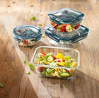 Bormioli Rocco Frigoverre Evolution Collection - 7-Inch Square Container - 1.4 Liter (47.25 oz.)- Grey