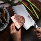 HOSHANHO Cleaver Knife 7 Inch, Ultra Sharp Japanese High Carbon Steel Vegetable Meat Cleaver, Multifunction Chopper Butcher Knife for Home Kitchen and Restaurant