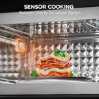 BLACK+DECKER Over the Range Microwave Oven with Air Fryer, Convection, and Bake Modes, 1.5 cu.ft., Stainless Steel, 900 Watts, EC942K6CE-SS
