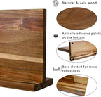 YOUSUNLONG Magnetic Knife Block - Magnetic Knife Holder - Magnetic Knife Stand - Double Sided Magnetic Acacia Wood - Holds 10 inch knives - Large Cutlery Display Stand and Storage Rack