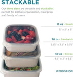 U Konserve Stainless Steel Food Storage Bento Box Container, Leak Proof Silicone Lid Dishwasher Safe - Plastic Free (50oz Blue)
