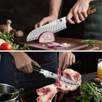 Japanese Knife Set 5 PCS, Damascus High Carbon Stainless Steel Chef Knife Set for Cooking, Kitchen Knives with Gift Box and Resin Wood Handle, Ideal Gift for Men and Women