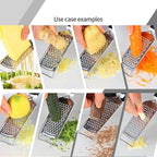 Handheld Cheese Grater - Mirror Stainless Steel Blades, Lightweight & Ultra-Smooth & Rustproof - Non-Slip Comfortable Handle for Parmesan, Mozzarella, Hard & Soft Cheeses - Dishwasher Safe