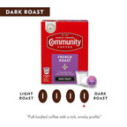 Community Coffee French Roast 36 Count Coffee Pods, Extra Dark Roast, Compatible with Keurig 2.0 K-Cup Brewers, 12 Count (Pack of 3)