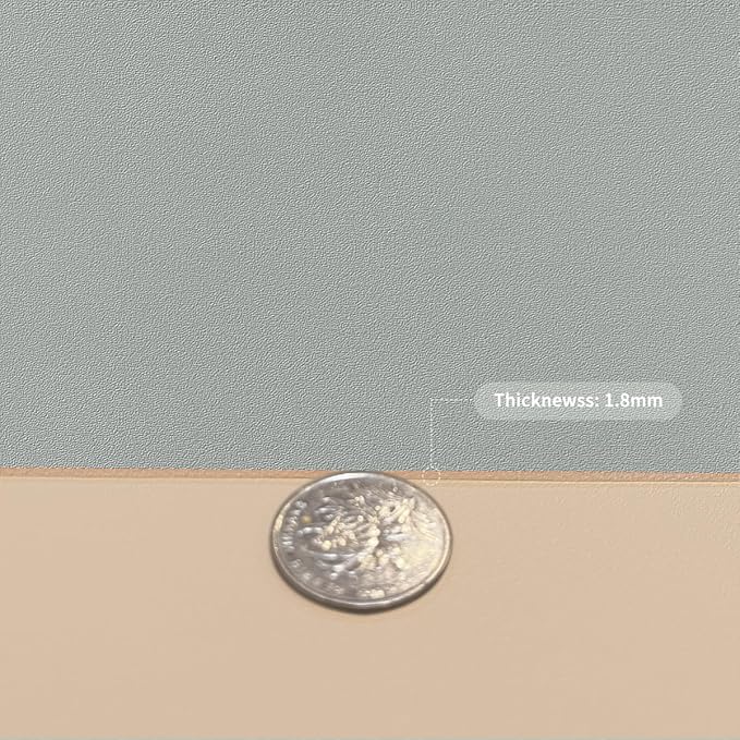 Desk Cover Protector - Used for Square Table Waterproof and Easy to Clean Good Flatness Easy to Used for Dining Table(Light Brown+Gray 44x44)