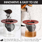 Primula Brew Buddy Portable Pour Over, Reusable Fine Mesh Filter, Dishwasher Safe, Single Serve Coffee or Tea at Any Strength, Ideal for Travel or Camping, Red, 2-Pack