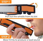 8-in-1 Pocket Knife Sharpener – Guided Diamond Whetstones, Diamond Rod, Leather Strop, 2 Sharpening Slots, Fire-Starter Ferro Rod & Whistle – Outdoor, Yard, Camping by Orange Ninja