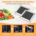 WICHEMI Replacement Chopper Blade 1/4" Blade Commercial Vegetable Chopper Stainless Steel Onion Chopper Dicer Blades and Pusher Block for Tomato Dicer French Fry Cutter (2 Pack)