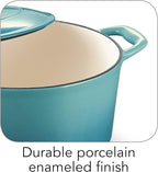 Tramontina Bestow Enameled Cast Iron Dutch Oven Pot with Lid, Round 5.5-quart, Medium Blue