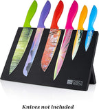 Chef’s Vision Magnetic Knife Block - Black - Stylish Kitchen Magnetic Knife Holder - Elegant Free Standing Knife Display - Ideal for Colorful Knives - Sleek Kitchen Décor - Knife Block without knives