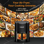 Fullwill Air Fryer with Viewing Window 6QT,5-in-1 Multi-Function(Air Fry,Roast,Bake,Reheat,Dehydrate) plus 7 One-Touch Presets for Wings,Fries,Steak and More,85% Less Oil Cooking for Families