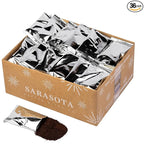 Sarasota Coffee Ground Packets | Gourmet Flavored Medium Roast Bulk Coffee Packs | Christmas Holiday | Low Acid Mold Free Singles Individual Pouches for 12 Cups Maker | 2 Ounce Bags, 36 Count