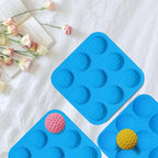 Sidosir Golf Ball Chocolate Silicone Molds for Cake Decorations,9-Cavity 3D Golf Ball for Ice, Hot Chocolate Bomb(3Pcs)