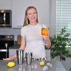 Bartender Cocktail Mixing Kit, Silver Barware Set, Professional Bar Tools with Bottle Opener and Shaker