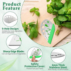Herb Stripper 9 holes, Luxiv Stainless Steel Kitchen Herb Stripping Tool Loose Leaf Kale Razor Metal Leaf Pealer for Kale, Chard, Collard Greens, Thyme, Basil, Rosemary