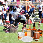 Whiskey Ice Cubes Mold,Football Gift Ball Ice Maker Mold,Fun Shapes 2.5 INCH,Football ice mold for Super Bowl Party,Football Accessories for Men,Silicone Ice Cube Tray for Cocktails,Bourbon