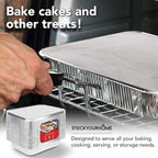 Foil Pans with Lids - 9x13 Aluminum Pans with Covers - 150 Foil Pans and 150 Foil Lids - Disposable Food Containers Great for Baking, Cooking, Heating, Storing, Prepping Food