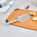 Restaurantware-German Standard Fine Handheld Grater, 1 Flat Cheese Grater - Dishwashable, Durable, Stainless Steel, With Handle, Suitable For Chocolate, Nutmeg, Garlic, Lemon, And, More