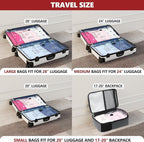 SUOCO Travel Vacuum Bags for Luggage with Portable Electric Pump, 8 Large Packing Seal Bags for Clothing Suitcase Backpack, Space Saver Compression Clothes Storage Bags