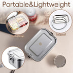 GOLDEN KEY Stainless Steel Lunch Box for Kids,BPA Free Bento Box for Kids with Leakproof Condiment Container,3 Compartment Bento box for School and Eating Out,Freezer & Dishwasher Safe(Brown)