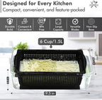 16-in-1 Vegetable Chopper and Slicer with 8 Blades – Veggie Cutter, Dicer, Food Chopper with Container & Lid – Multi-Purpose Kitchen Tool for Easy Meal Prep (Black)