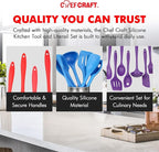 Chef Craft Premium Silicone Kitchen Tool and Utensil Set, 7 Piece, Assorted