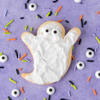 Sweets Indeed Halloween Cookie Cutters with Sprinkle Mix & Candy Eyeballs – 2 oz Sprinkles + 3 Food-Safe Cookie Cutters (Pumpkin, Ghost, Bat) | Halloween Baking & Decorating Kit