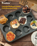 Katbite Tulip Cupcake Liners 200PCS, Muffin Baking Cups ProSmooth White