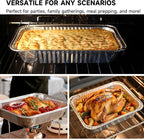 Aluminum Baking Pan Half-Size, 9x13 Inches, Heavy-Duty Disposable Aluminum Foil Pan, Deep Baking Pan Suitable for Cake Baking, Cooking, Roasting, Heating, and Steaming Meal Tray (20 PACK)