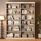 70.8" Tall Brown Bookshelf, Farmhouse Modular Bookcase with 6-Tier Adjustable Shelves, Large Storage Cabinet for Home Office, Living Room