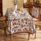 patdrea Designer Vintage Long Rectangle Tablecloth,Linen Pomegranates and Leaves Pattern Tablecloths,Fall Table Cover Cloth Decor for Kitchen Dining Christmas,Thanksgiving,63"x94"-Tehran a