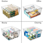 ClearSpace Plastic Storage Bins with Lids XL – Perfect Kitchen Organization or Pantry Storage – Fridge/Cabinet Organizers