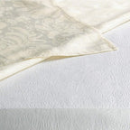 Home Bargains Plus Quilted Heavy Duty Table Pad Protector with Flannel Backing, Cut to Fit, Heat Resistant, Wipe Clean, Protects Table from Spills and Scratches, White, 52” x 216” Rectangle
